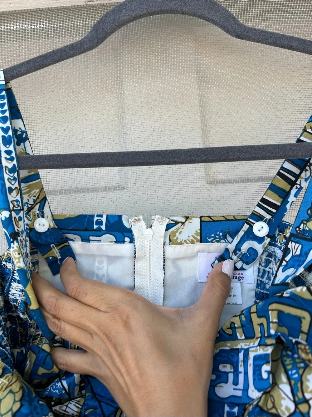 Blue Pineapple Print Piece Romper - Picture 5 of 8